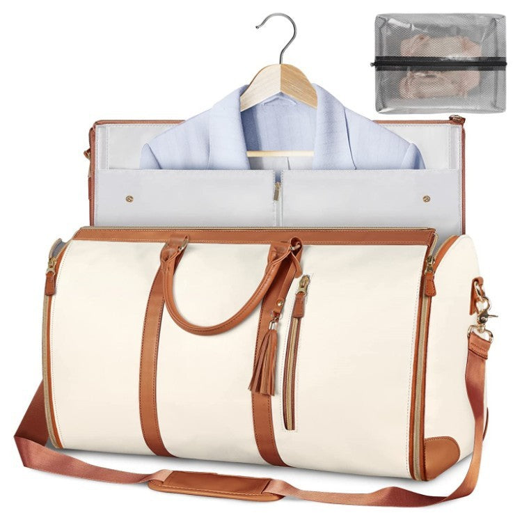 large capacity travel duffle bag women's handbag folding suit bag waterproof clothes totes