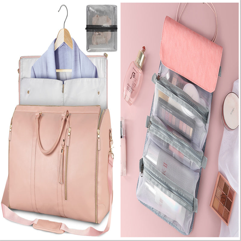 large capacity travel duffle bag women's handbag folding suit bag waterproof clothes totes
