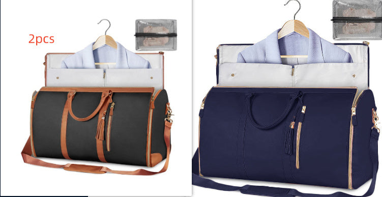 large capacity travel duffle bag women's handbag folding suit bag waterproof clothes totes