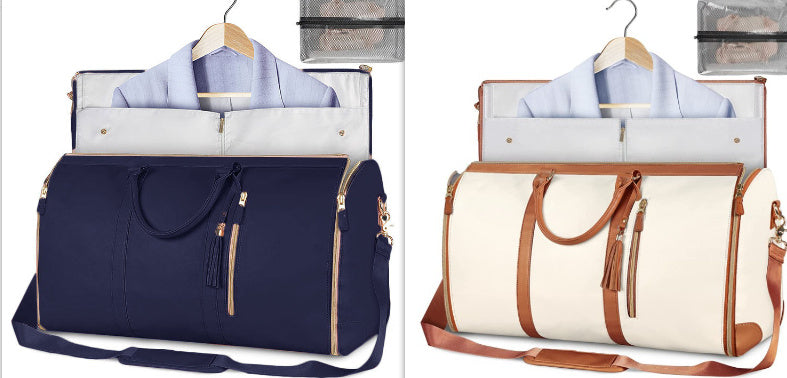 large capacity travel duffle bag women's handbag folding suit bag waterproof clothes totes