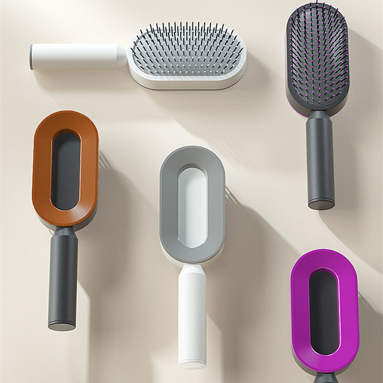 self cleaning hair brush for women one-key cleaning hair loss airbag massage scalp comb anti-static hairbrush