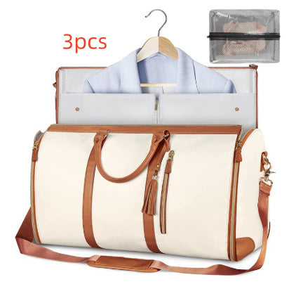 large capacity travel duffle bag women's handbag folding suit bag waterproof clothes totes