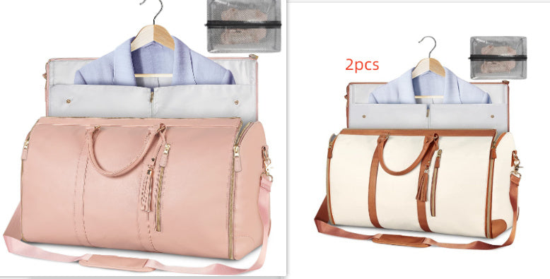 large capacity travel duffle bag women's handbag folding suit bag waterproof clothes totes