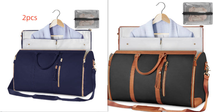large capacity travel duffle bag women's handbag folding suit bag waterproof clothes totes