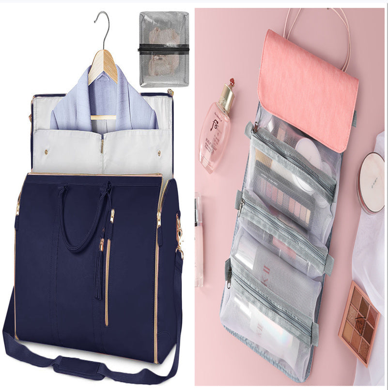 large capacity travel duffle bag women's handbag folding suit bag waterproof clothes totes